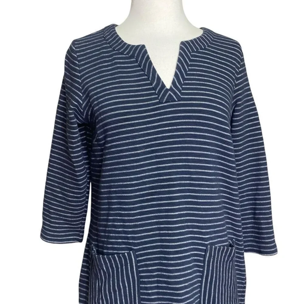 J.Jill Long Sleeve Knit Dress Size Petite Small Pin Striped